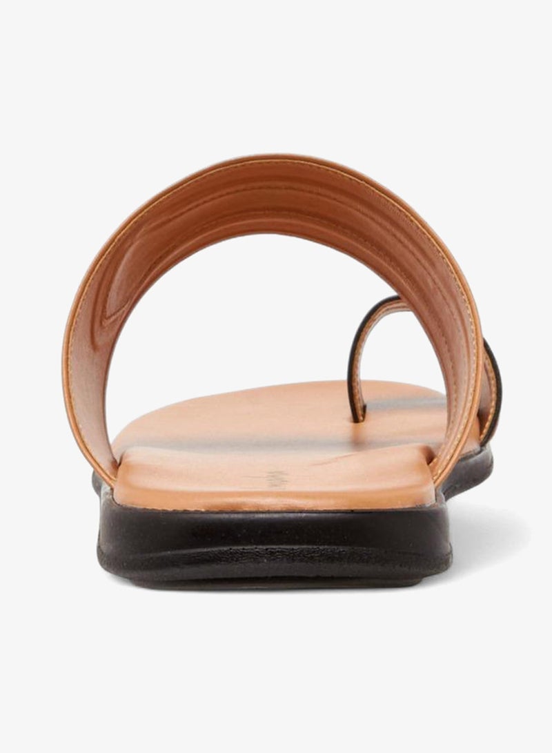 Al Waha Men Colourblock Toe Loop Detail Arabic Sandals - Image 5