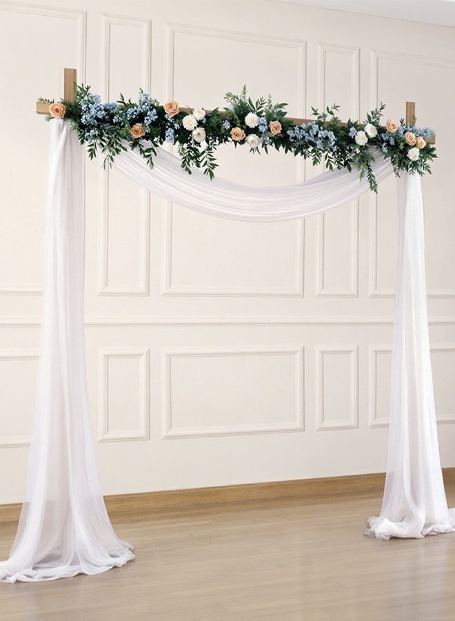 DUNISO Wedding Arch Draping Fabric,  White Sheer Fabric Backdrop Arch Draping for Wedding 1 Panel White Sheer Backdrop Curtains ,  Tulle Drapes Wedding Drapes for Reception Ceremony Party - Image 5