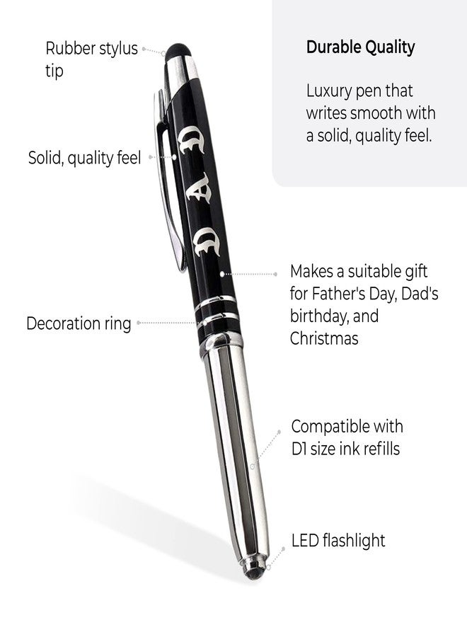 Inkstone DAD Engraved Multi-function Luxury Gift Pen with Flashlight, Touch Stylus, and Writing Tip - Father's Day Christmas Birthday Gift Idea for Dad from Son Daughter - Image 2