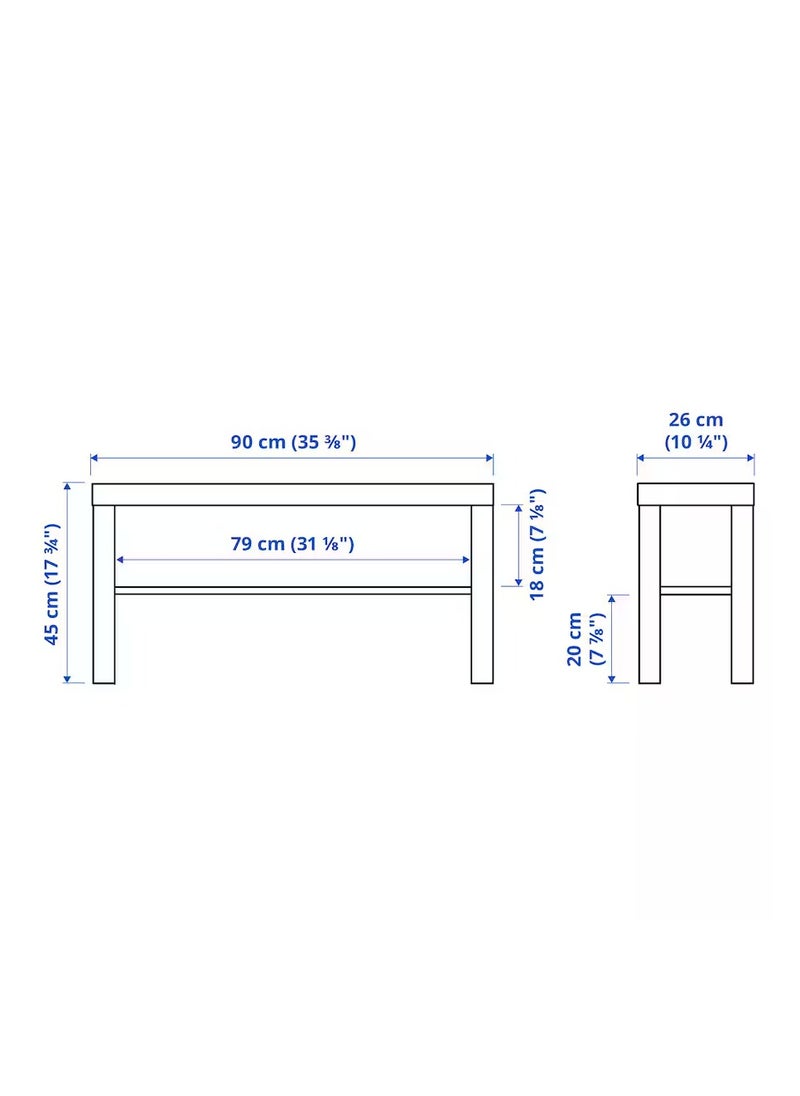 Tv Bench - Tv Stand - Tv Table Black (Particleboard & Fibreboard) 90x26x45 cm - pzsku/ZC96CF6F40A52DF49FC76Z/45/_/1721900339/2ad64cb5-64fc-4134-a7dd-fb52283eed24