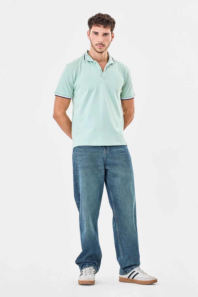 SNITCH Regular Fit Stretch Core Lab Polo T-Shirt