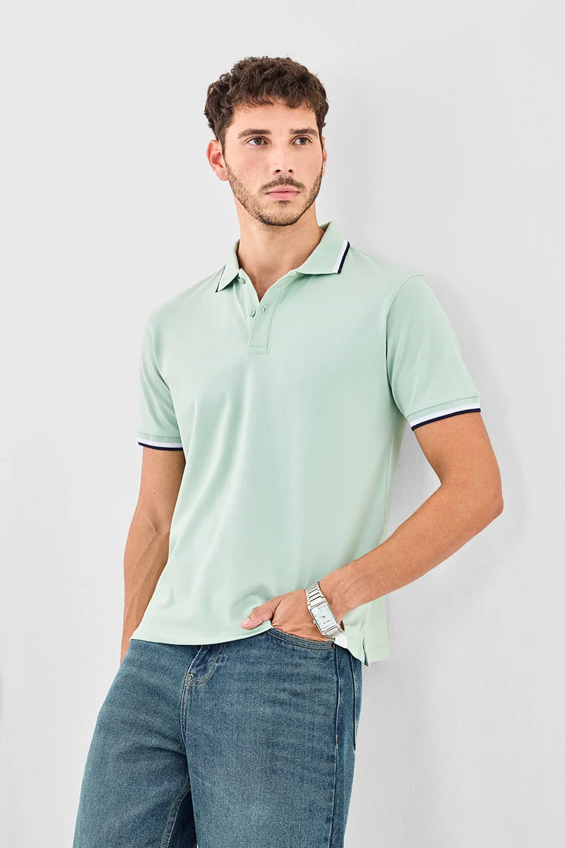 SNITCH Regular Fit Stretch Core Lab Polo T-Shirt
