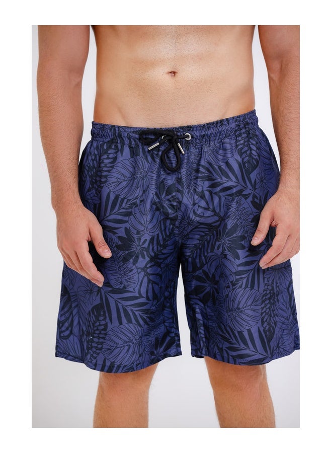 WHITE RABBIT Printed swim shorts with side pockets - Image 1