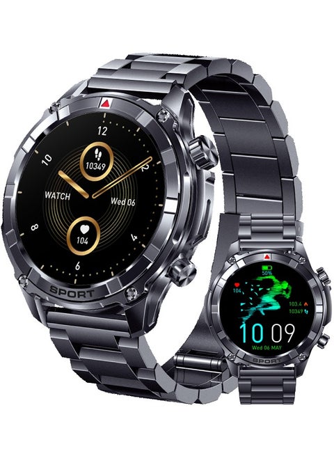 Smart Watches for Men with Bluetooth Call, 1.52" HD Screen Waterproof smartwatch with Flashlight, 100+ Sport Modes, 500mAh Heart Rate/Sleep Monitor Fitness Tracker for iOS Android