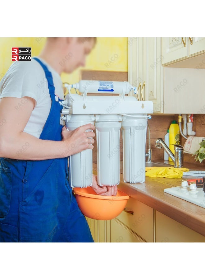 RACO 10 Inches Water Filter Replacement Cartridges for Water Filter/Water Purifier | PP | GAC | UDF | Odor Removal, RO Membrane, Mineral Filter | Pack of (10, PP+GAC+UDF) - Image 3