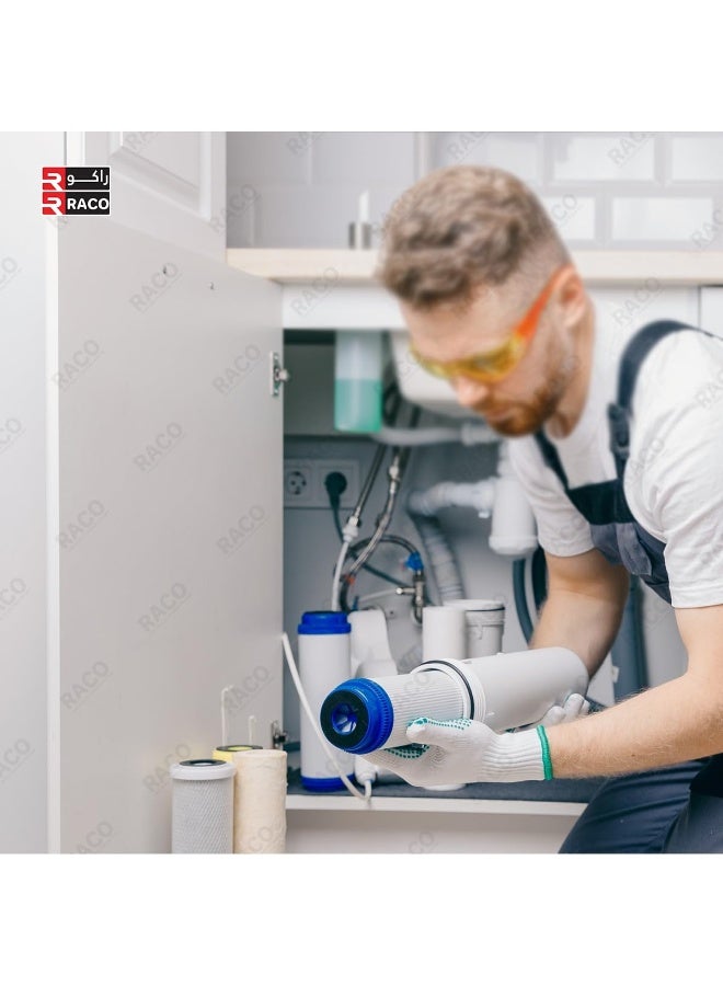 RACO 10 Inches Water Filter Replacement Cartridges for Water Filter/Water Purifier | PP | GAC | UDF | Odor Removal, RO Membrane, Mineral Filter | Pack of (10, PP+GAC+UDF) - Image 4