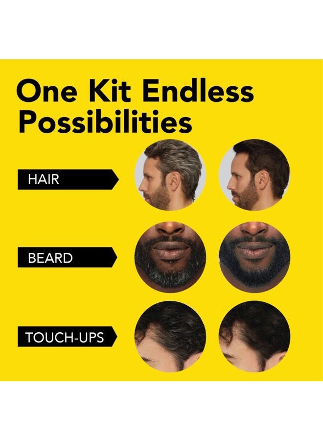 Cleverman Hair & Beard Dye Kit for Men, All-in-One Reusable Mens Hair Color, Natural Gray Coverage, Ammonia-Free Beard Mustache Dye for Men (Light Brown) - Image 3