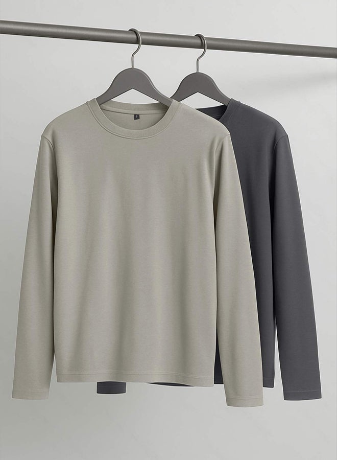 trendyol Pack Of 2 Men's Longsleeve T-shirts - Image 1