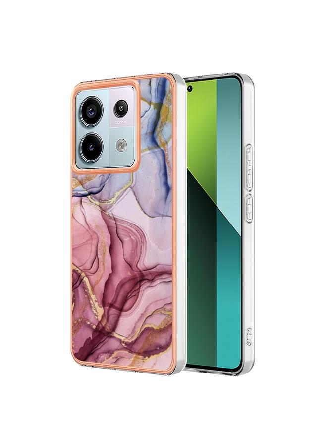 Case For Xiaomi Redmi Note 13 Pro 5G Global Electroplating Marble Dual-side IMD TPU Phone Case