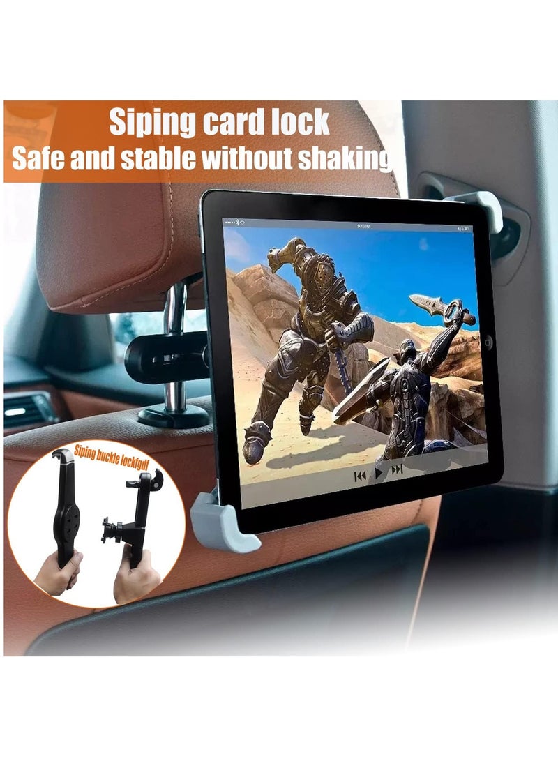 Rubik Tablet Car Headrest Mount Car Tablet Holder with Suction 2in1 Car iPad Holder, Universal,7" to 10.5" Devices, Car Back Seat Tablet Holder,360 Degree Rotatable and Tilt Adjustable - Image 5