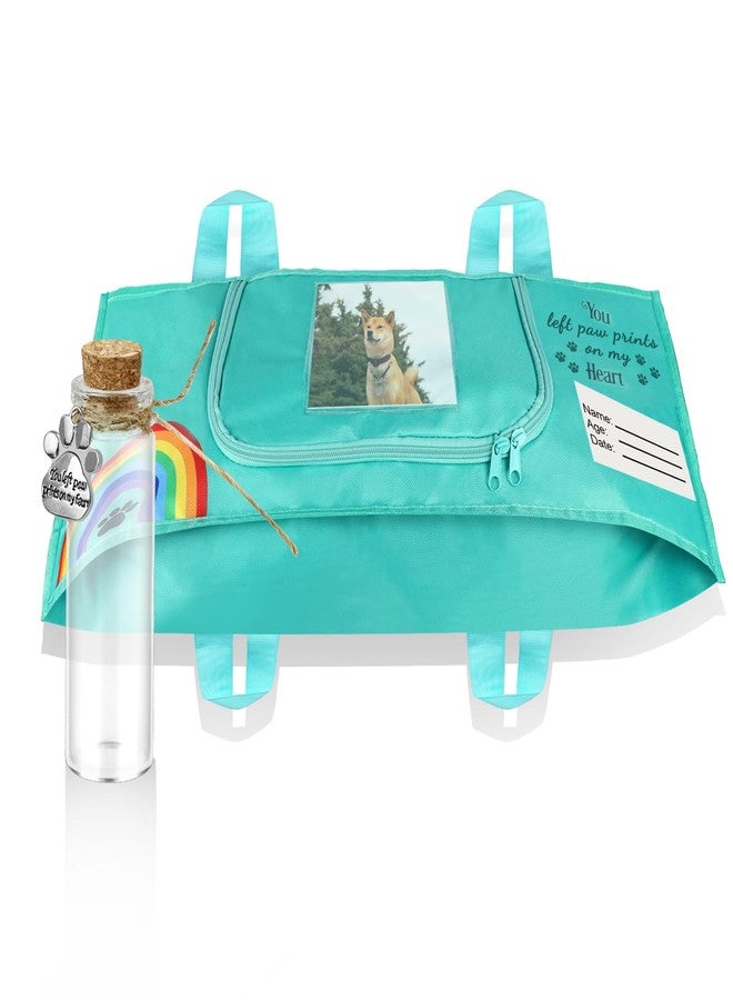 Thootyriaf Pet Casket Body Bag, Dog or Cat Burial Box with Dignity, Dog Casket for Burial and Cremation by Customizing with Pet Hair Memorial Bottle (Green, M) - Image 1
