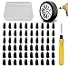 BDZMC 60PCS Tire Repair Rubber Nail Tire Puncture Repair Tool Kit with Screwdriver Self Service Vacuum Tire Repair Screw Plug Tire Repair Kit for Car Truck Motorcycle Tractor 60PCS - Image 2
