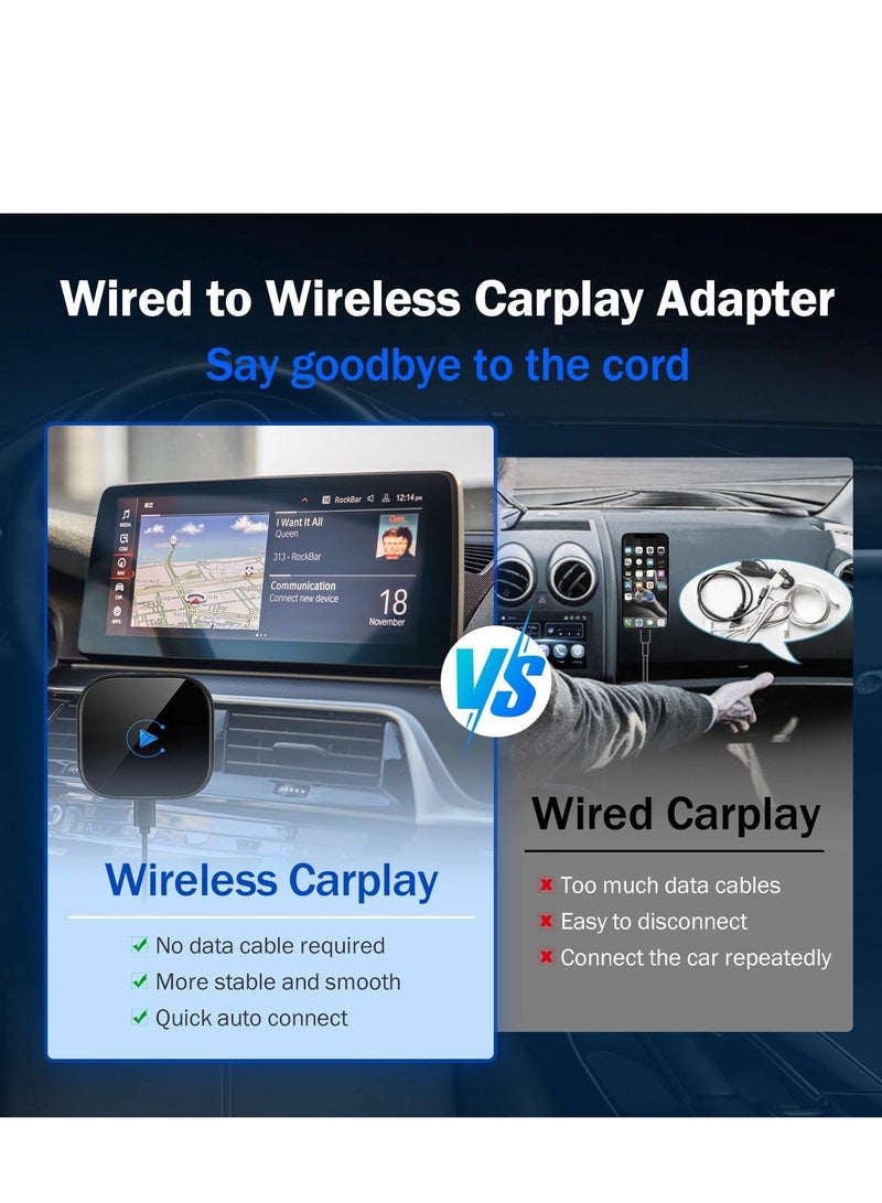 Captaintech Wireless CarPlay & Android Auto Adapter 2024 - Two-Channel Connection, Converts Wired to Wireless, Plug & Play. Auto Connects via 5GHz WiFi for Cars from 2015+, Black - Image 5