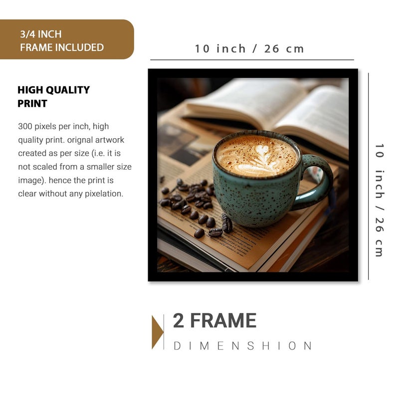 HOTHOUSE Paintings Modern Art Framed Wall Painting for Living Room Bedroom Wall PostersPaintings with Frame Cafe Wall Painting for Living Room Bedroom Office Room Decor Abstract Wall Art Painting for Wall Decoration Floral Wall Frames Set Of 8 Art 3 Small 10x13 or 10x10 inch Brown - Image 4