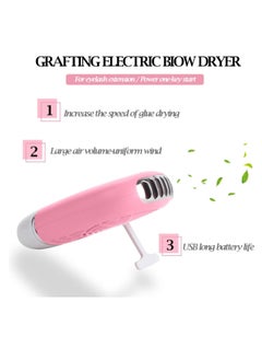 Generic Mini Portable Bladeless Fan USB Rechargeable Eyelash Drying Fan for Eyelash Extension Essential Supplies  - Image 3