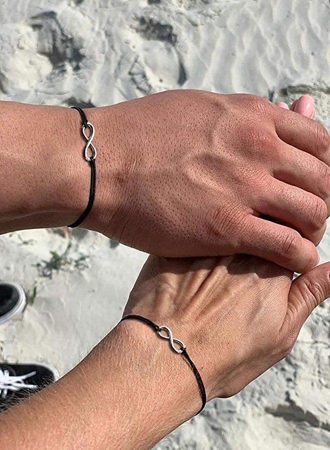 AJS Infinity Pinky Promise Bracelets Anklets for Couples Best Friend Long Distance Relationship Matching Bracelets Adjustable Friendship Bracelets for Him and Her (Unisex Adult) - Image 5