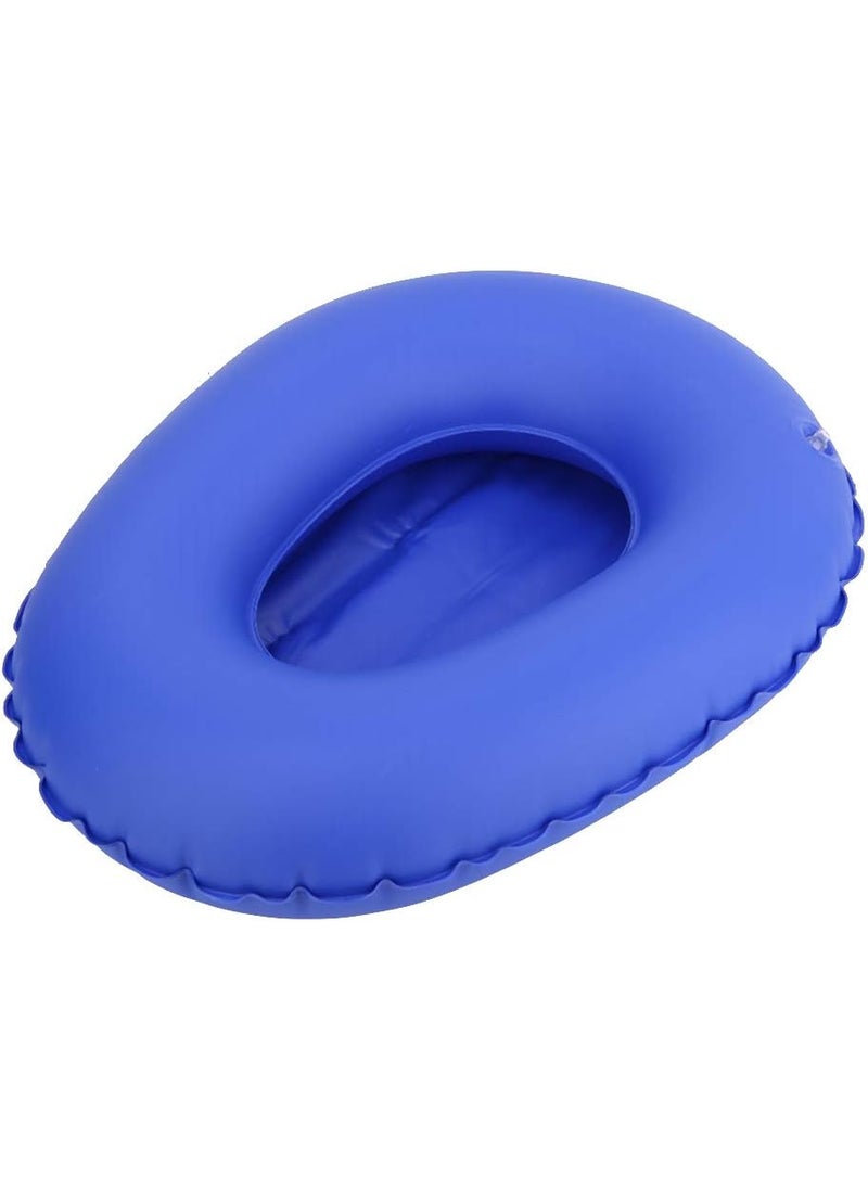 Keenso Air Bedpan Bed Pan Premium PU Inflatable Bedpan Bed Potty Inflatable Cushions Potty Air Inflation Bed Pans Anti Bedsore Toilet Urinal Air Cushion for Elderly Bedridden Females  - Image 1
