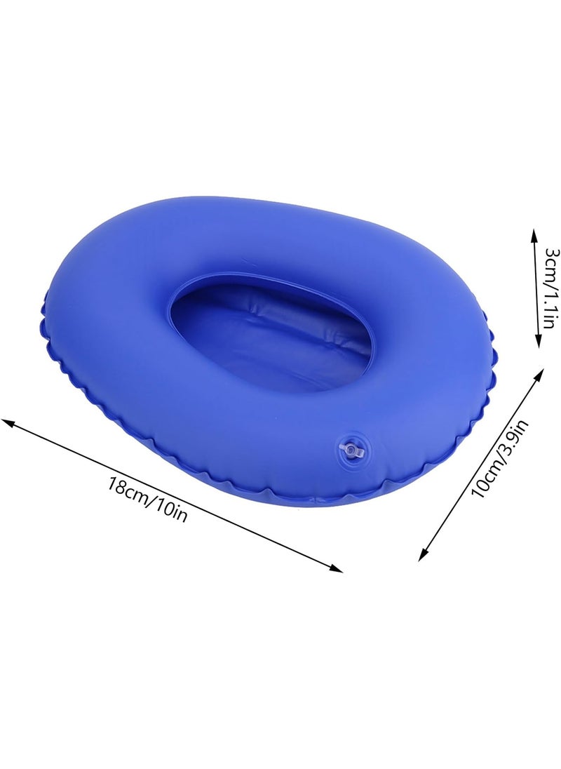 Keenso Air Bedpan Bed Pan Premium PU Inflatable Bedpan Bed Potty Inflatable Cushions Potty Air Inflation Bed Pans Anti Bedsore Toilet Urinal Air Cushion for Elderly Bedridden Females  - Image 3