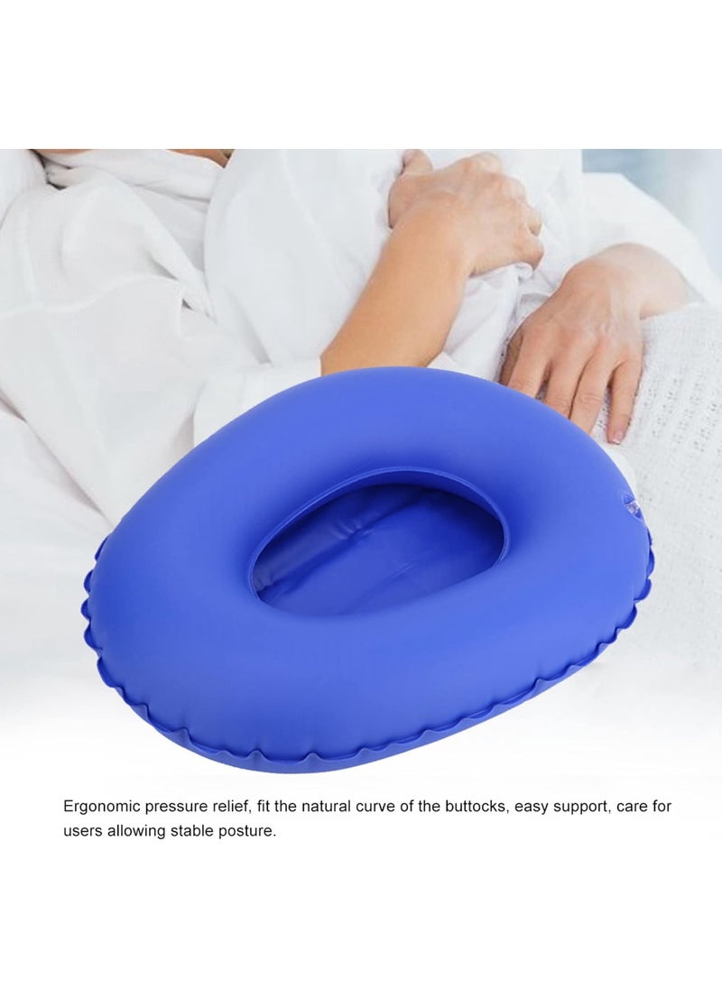 Keenso Air Bedpan Bed Pan Premium PU Inflatable Bedpan Bed Potty Inflatable Cushions Potty Air Inflation Bed Pans Anti Bedsore Toilet Urinal Air Cushion for Elderly Bedridden Females  - Image 4