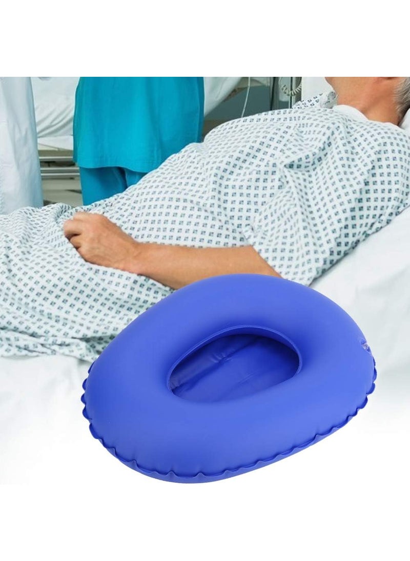 Keenso Air Bedpan Bed Pan Premium PU Inflatable Bedpan Bed Potty Inflatable Cushions Potty Air Inflation Bed Pans Anti Bedsore Toilet Urinal Air Cushion for Elderly Bedridden Females  - Image 2