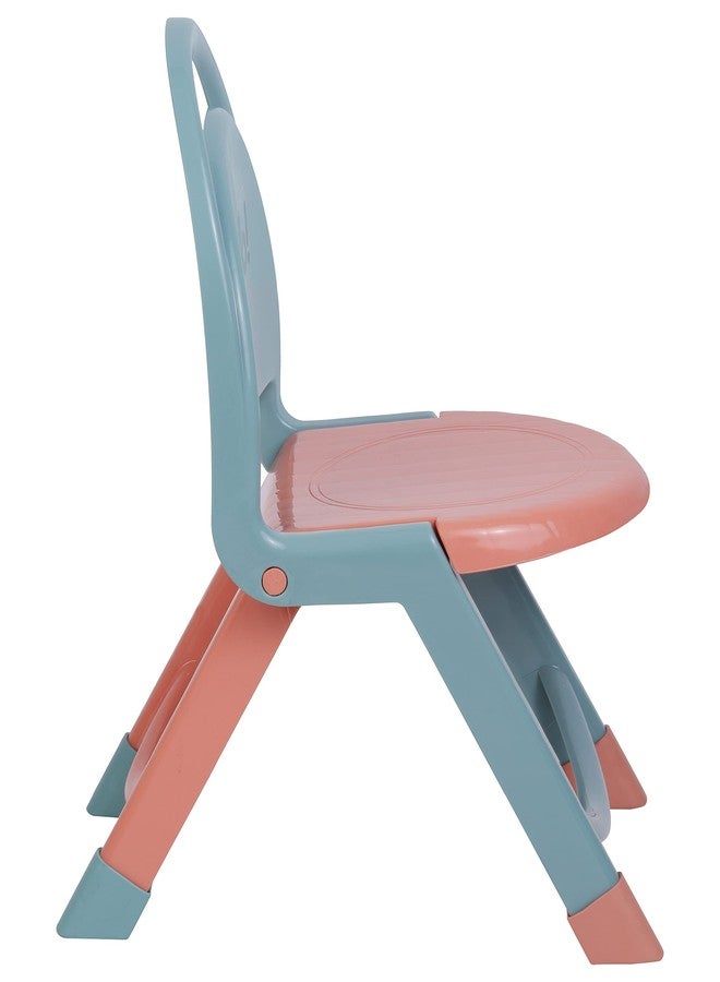 نابيا كرسي نابيا المتين القابل للطي للأطفال مع دعم للظهر، كرسي بلاستيكي قوي ومتين للأطفال (سعة وزن 80 كجم، يمكن استخدامه من قبل البالغين أيضًا) (برتقالي) - Image 5