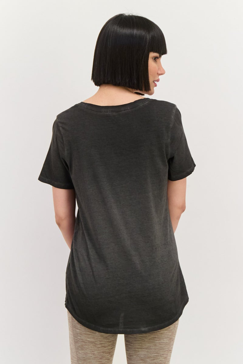 SKECHERS Women Sportswear Fit Short Sleeve Training Top, Black - Image 3