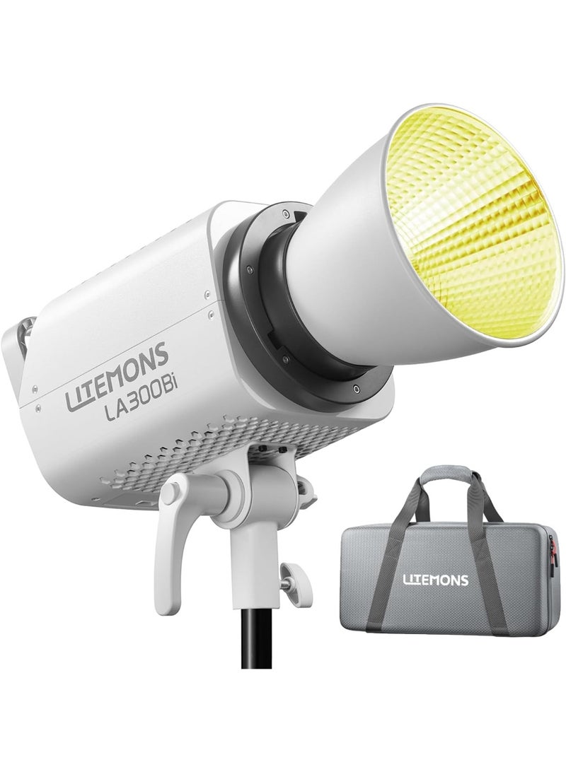 جودوكس GODOX LA300Bi لايت مونز ضوء LED COB ثنائي اللون – إضاءة فيديو احترافية بقوة ‎300W‎ للتصوير الفوتوغرافي والفيديو ويوتيوب والبث المباشر والبورتريه، إضاءة ناعمة قابلة للتعديل من ‎2800K‎ إلى ‎6500K‎، متوافق مع قاعدة Bowens - Image 1