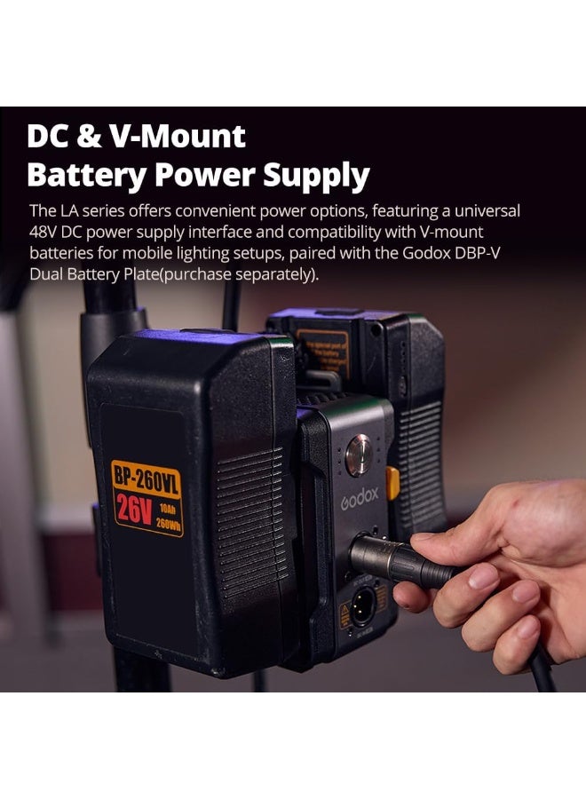 جودوكس GODOX LA300Bi لايت مونز ضوء LED COB ثنائي اللون – إضاءة فيديو احترافية بقوة ‎300W‎ للتصوير الفوتوغرافي والفيديو ويوتيوب والبث المباشر والبورتريه، إضاءة ناعمة قابلة للتعديل من ‎2800K‎ إلى ‎6500K‎، متوافق مع قاعدة Bowens - Image 5