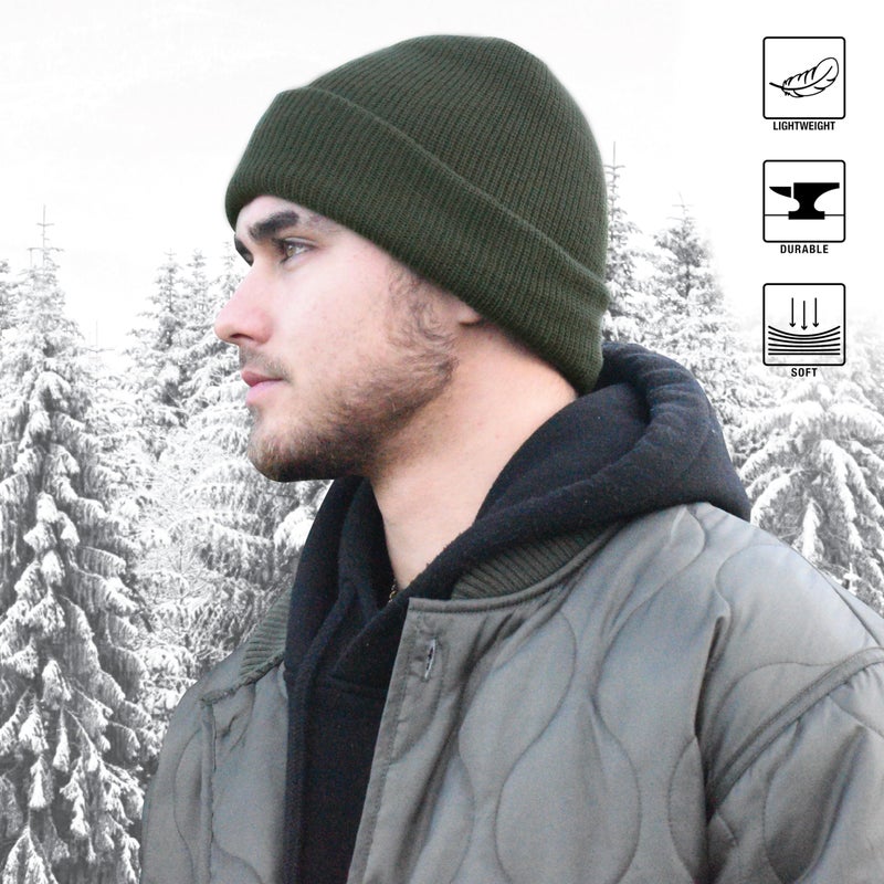 Rothco US Made Wool Watch Cap - All-Weather Protection and Classic Style, Olive Drab - Image 4