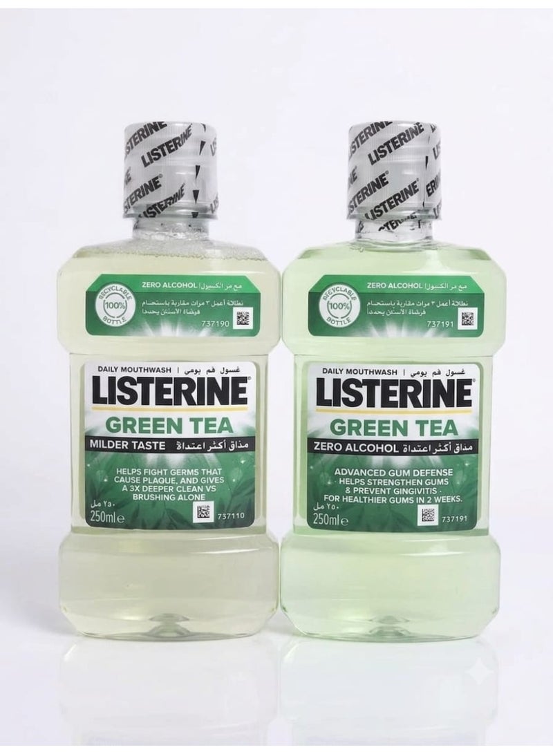 Listerine Green Tea Mouthwash - 250 ml (2 bottles)