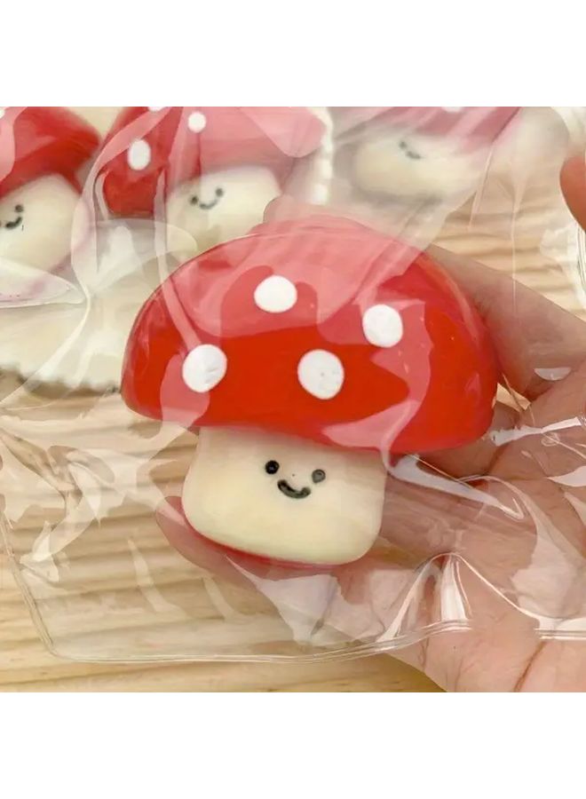 Handmade Red And White Mushroom Squeeze Toy Knead And Squish Stress Relief Gift - Image 5