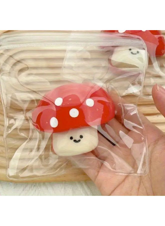 Handmade Red And White Mushroom Squeeze Toy Knead And Squish Stress Relief Gift - Image 4