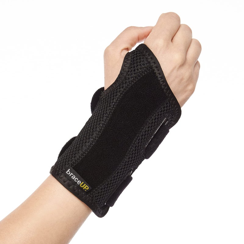BraceUP BraceUP Wrist Splint for Carpal Tunnel Right Left Hand Wrist Support for Women and Men Daytime and Night Use Wrist Brace for Pain Relief and Arthritis Right Wrist SM 