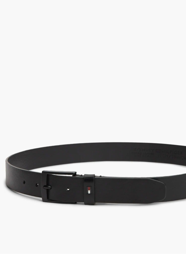 TOMMY HILFIGER Leather Enamel Flag Tonal Buckle Belt - Image 2