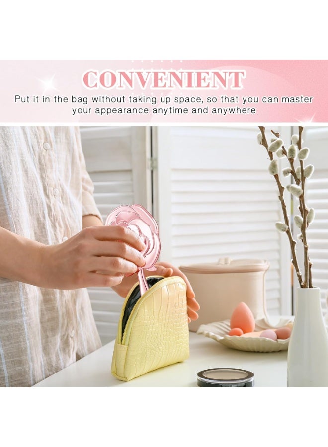 LAMAY 36PCS Rose Round Handheld Makeup Mirror, Bulk Pack, with Thank You Label, Organza Bag, and 10-meter Twine, Suitable for Wedding Parties and Bridal Showers (Rose Gold) - Image 4