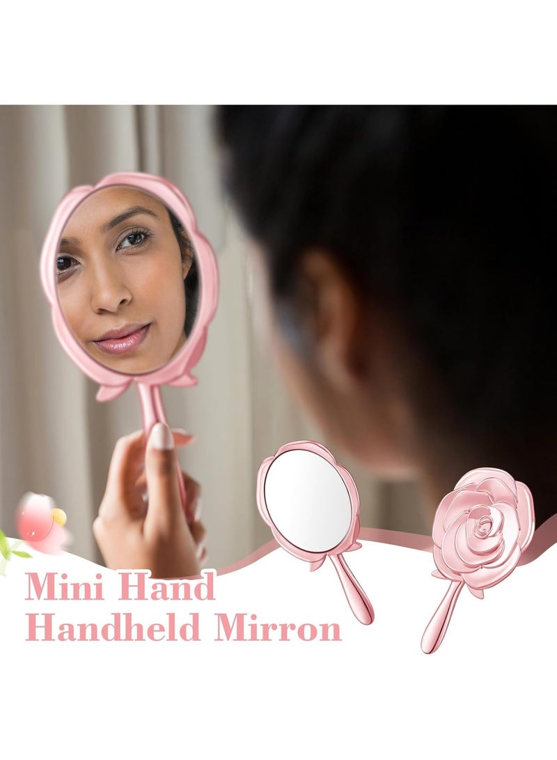 LAMAY 36PCS Rose Round Handheld Makeup Mirror, Bulk Pack, with Thank You Label, Organza Bag, and 10-meter Twine, Suitable for Wedding Parties and Bridal Showers (Rose Gold) - Image 3