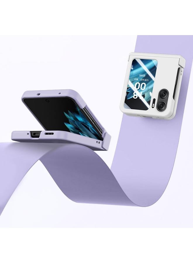 اس-توب جراب قابل للطي لهاتف OPPO Find N2 جراب هاتف فائق النحافة بملمس جلدي مع حلقة ومفصلة - Image 4