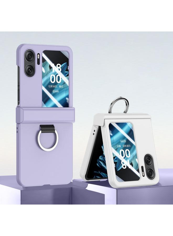 اس-توب جراب قابل للطي لهاتف OPPO Find N2 جراب هاتف فائق النحافة بملمس جلدي مع حلقة ومفصلة - Image 3