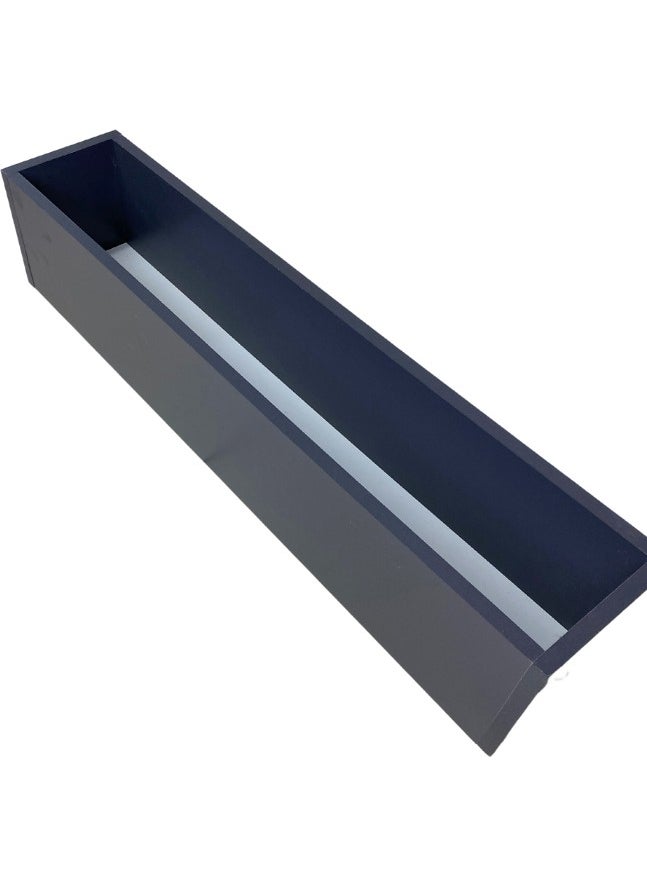 Cihan Çiçekçilik - Anthracite Wooden MDF Flower Pot 100X20X20 cm Indoor Flowerpot - Image 1