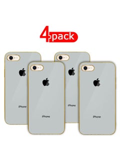 HICOOL 4Pack for iPhone 8/7/SE 2022/SE 2020 Case Shockproof Hard PC Electroplated Ultra Thin Back Cover 4.7 inch  - Image 1