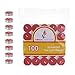Mega Candles 50 pcs Unscented Red Tea Lights Candle, Pressed Wax Candles 3.5 Hour Burn Time, for Home DÃƒÂ©cor, Wedding - Image 2
