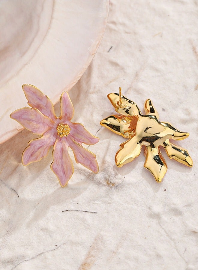 JiuAn Golden Flower Earrings for Girlfriend - Image 5