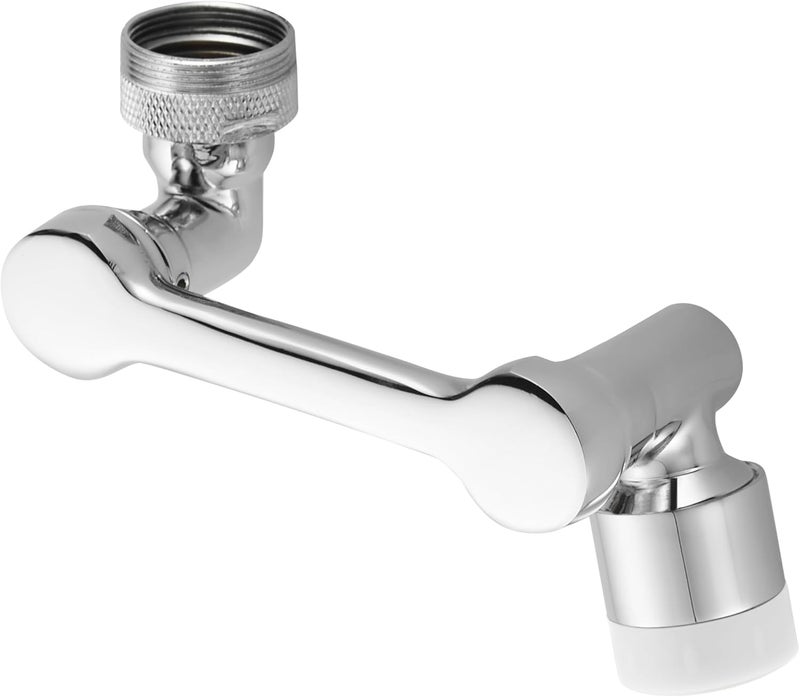 BRIMIX Universal Splash Filter Faucet Extender 1080-Degree Rotate with 2 Modes Sprayer for Kitchen Bathroom Brass Robotic Arm Faucet Aerator - Image 1