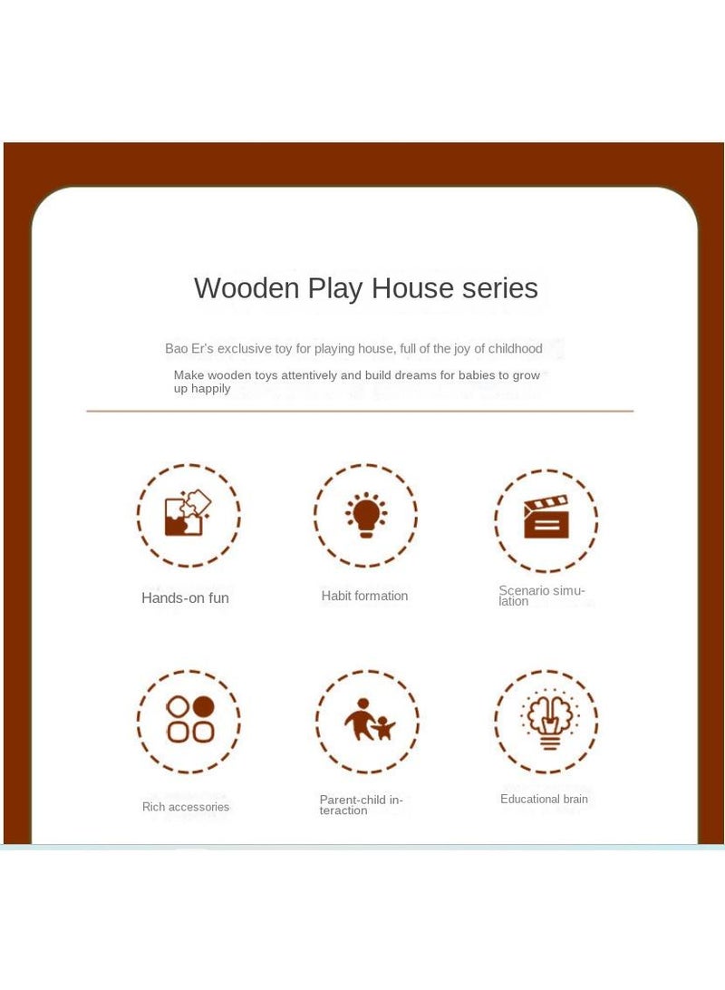 Y&D Children's Wooden Simulation Kitchenware Educational Fun Toys - Image 2