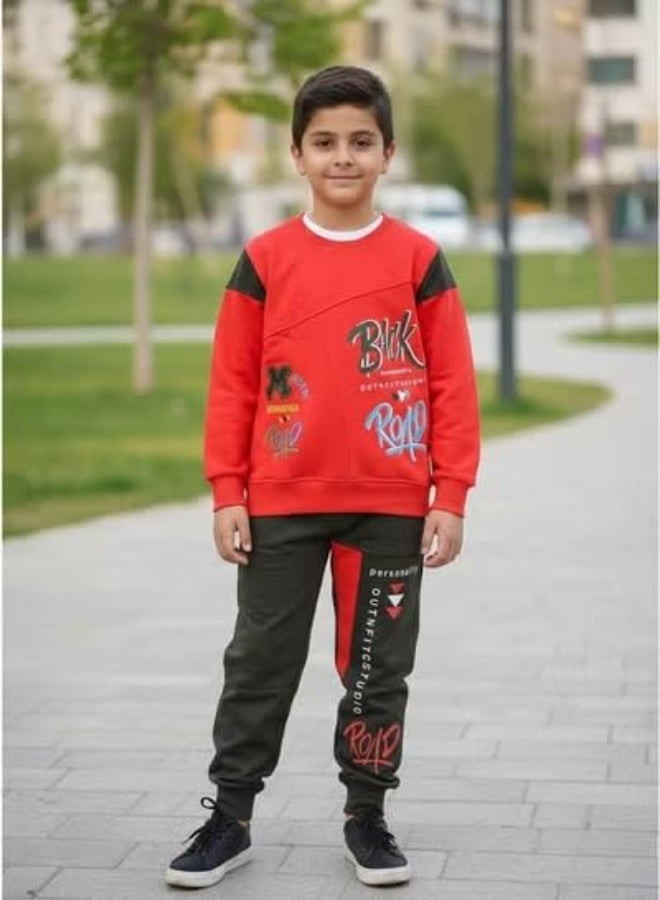 Macaw Kids Winter Cotton Set 100% Padded – Soft Warm Children Outfit with Heavy Outer Fabric, Anti-Pilling & Fade Resistant, Comfortable Long Sleeve Top and Pants for Daily Wear, School & Outdoor Activities(10years) - Image 3