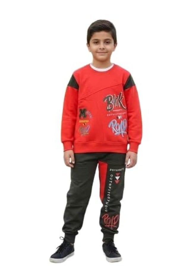 Macaw Kids Winter Cotton Set 100% Padded – Soft Warm Children Outfit with Heavy Outer Fabric, Anti-Pilling & Fade Resistant, Comfortable Long Sleeve Top and Pants for Daily Wear, School & Outdoor Activities(10years) - Image 1