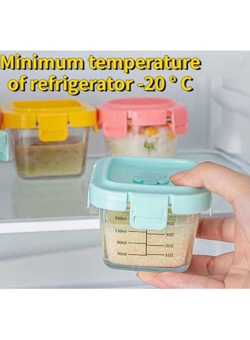 Bebiland Glass Baby Food Storage Jars w/ Lids ( Snack, Reusable Small Containers, Breast Milk, Fridge, Freezer, Microwave & Dishwasher Safe, Essential Must Have for Infants Yellow - Image 3