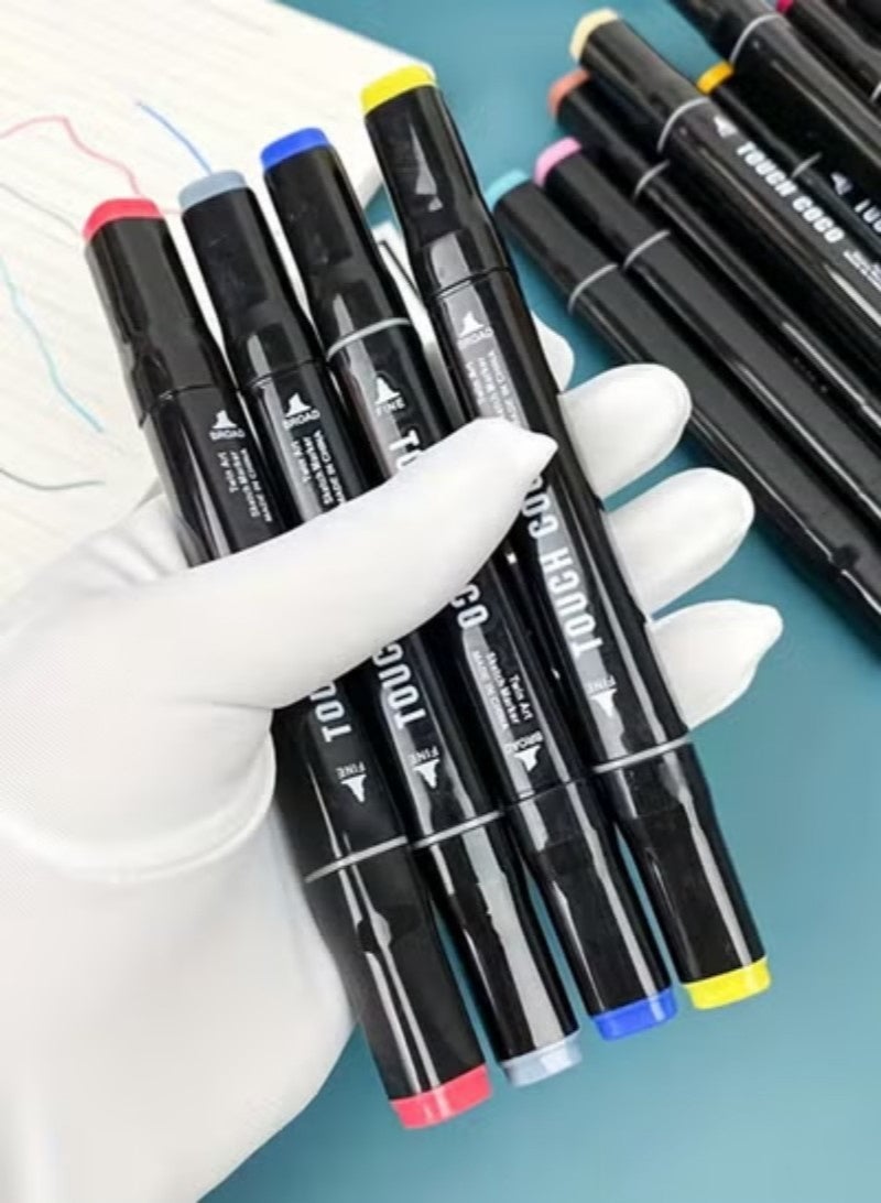 48 Color Markers Magic Painting Set,Twin Side Marker Pens Set,Double Tipped Art Marker Set Mark Pen for Kids & Artist Coloring Sketching Drawing Markers - Image 2