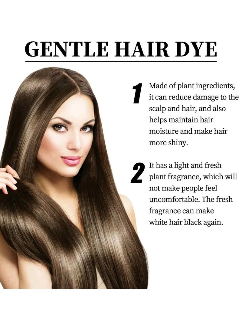 EELHOE Black Fruit Dyeing Cream, Black Fruit Dyeing Cream with Comb, Natural Plant Fruit Hair Dye Cream,Hair Dye for Gray Hair Coverage,Hair Dye Shampoo for Men Women All Hair Types - Image 3