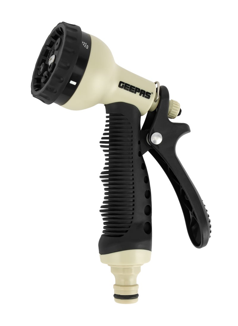 GEEPAS - Geepas 6 Pattern Spray Gun- GWH59376| Spray Nozzle with 6 Different and Adjustable Spray Pattern, Premium-Quality Construction| Light-Weight And Durable, Ideal to Connect To Hoses and Spray Water - Image 1